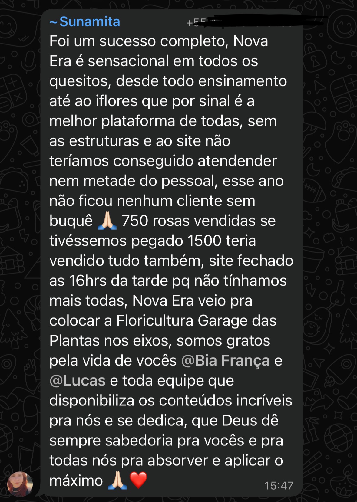 Print de feedback, Sunamita